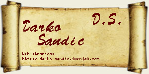 Darko Sandić vizit kartica